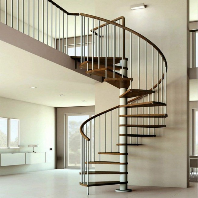 Hot Selling Stairs Black Color Wrought Iron Staircase Desig - Image 5