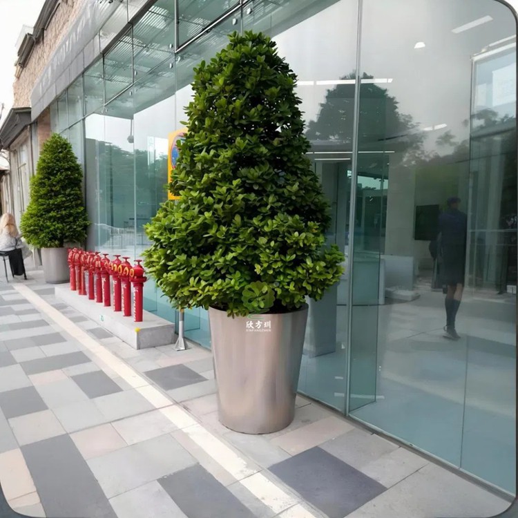 Stainless Steel Creative Flower POTS Decorate The Green Space of The Office - Image 4